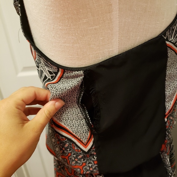 Orange and Black Dress - Picture 4 of 4